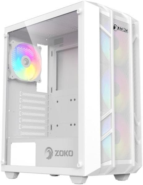 Zoko Hunter ARGB Fanlı Beyaz ATX Oyuncu Kasası - Ucuzbudur