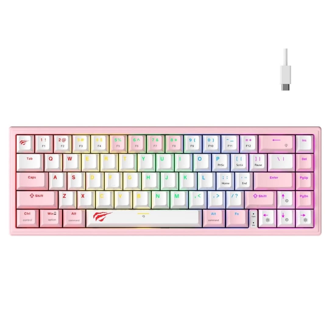 Havit Gamenote KB874L Mekanik Gaming %60 Klavye - Pembe