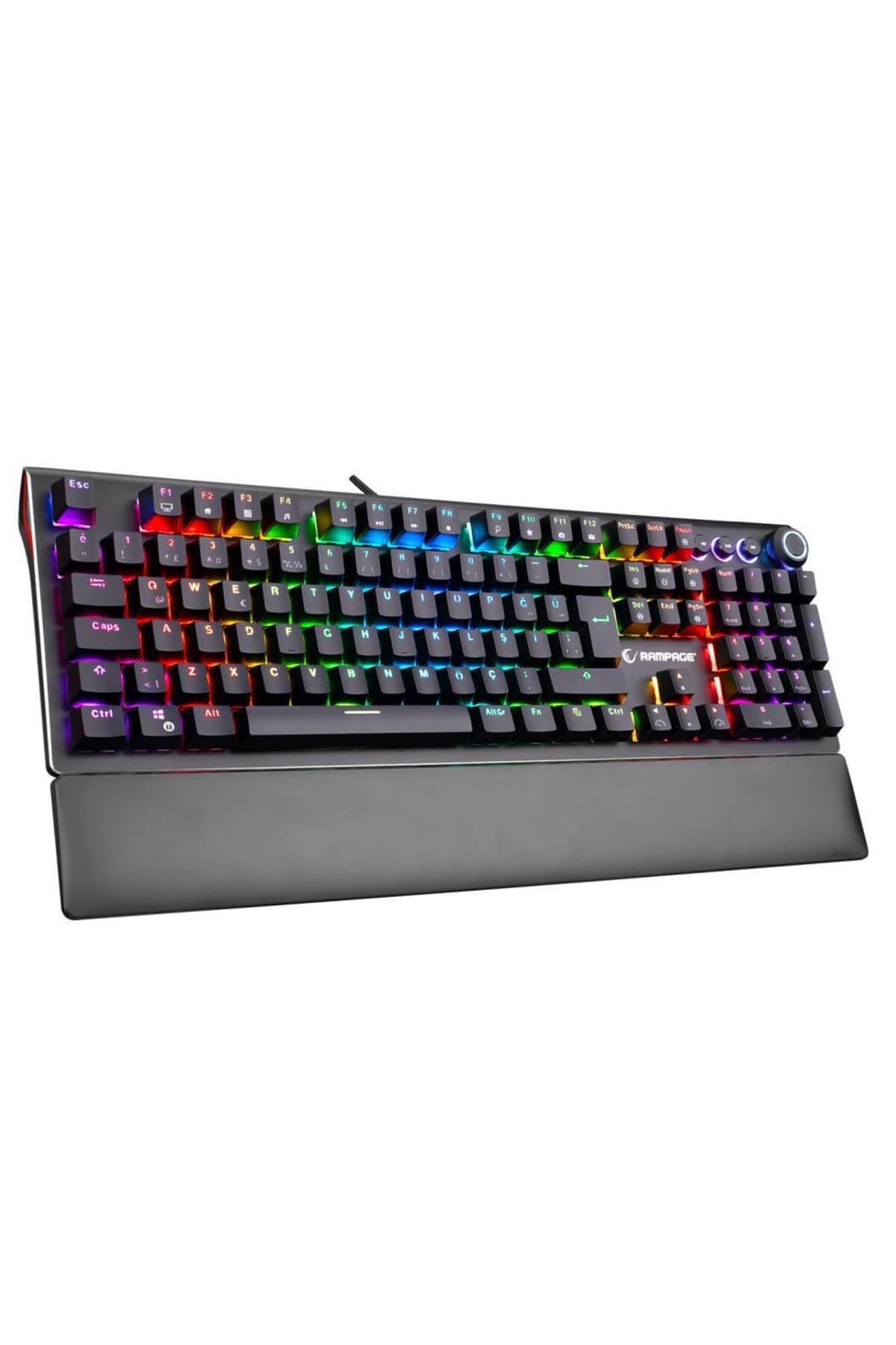 Rampage KB-R92 Thunder Kırmızı Switch RGB Bilek Destekli Mekanik Oyuncu Gaming Klavye - Fiyatı, Yorumları
