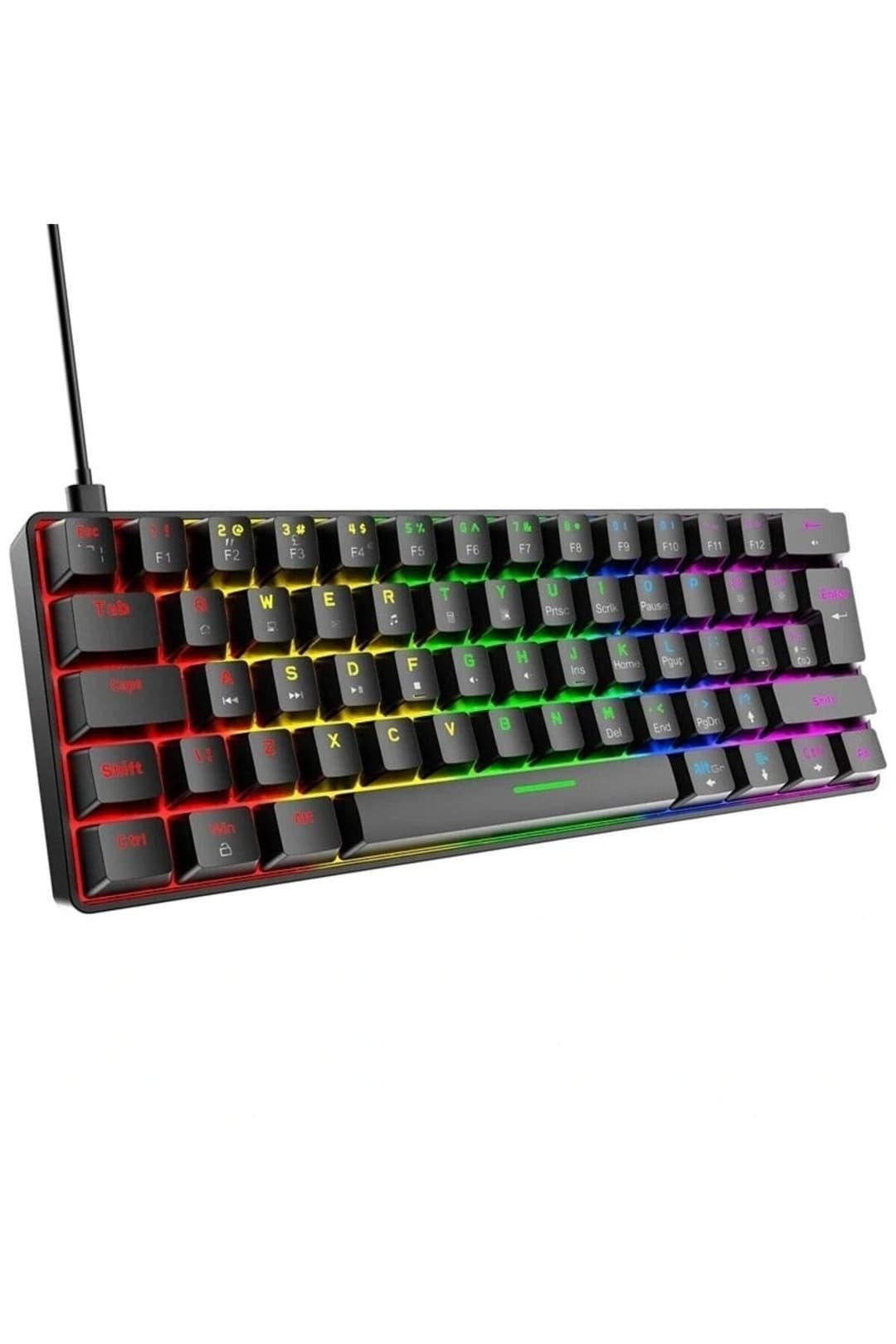 Genel Markalar Kablolu Gaming Oyuncu Klavyesi Siyah Rgb Uygulamalı Kırmızı Red Switch Gaming Klavye Rgb T60 - Fiyatı, Yorumları