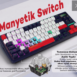 INCA IKG-460İX PRO EMPOUSA WHITE SWITCH SOFTWARE MANYETİK GAMING KLAVYE