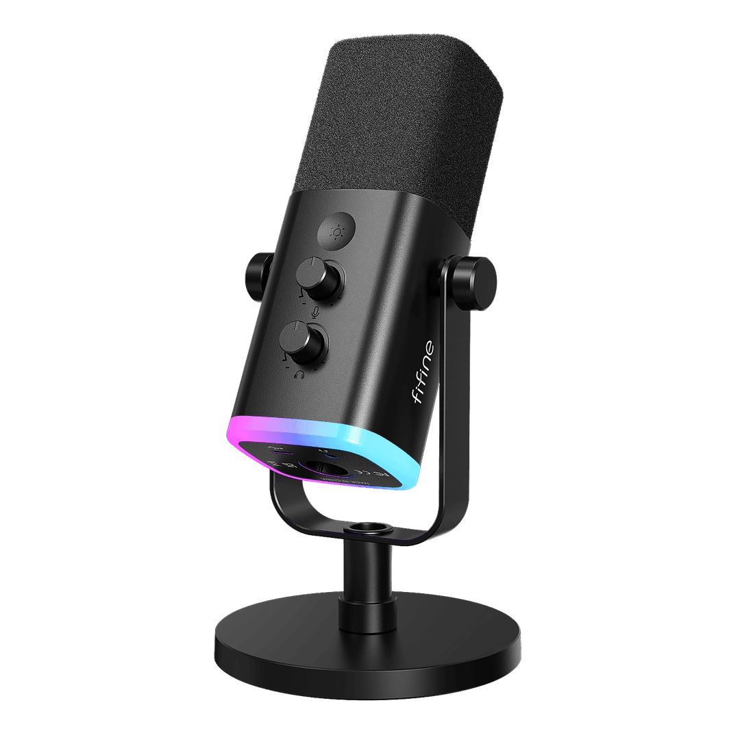 FIFINE AmpliGame AM8 USB/XLR Dynamic Microphone with RGB