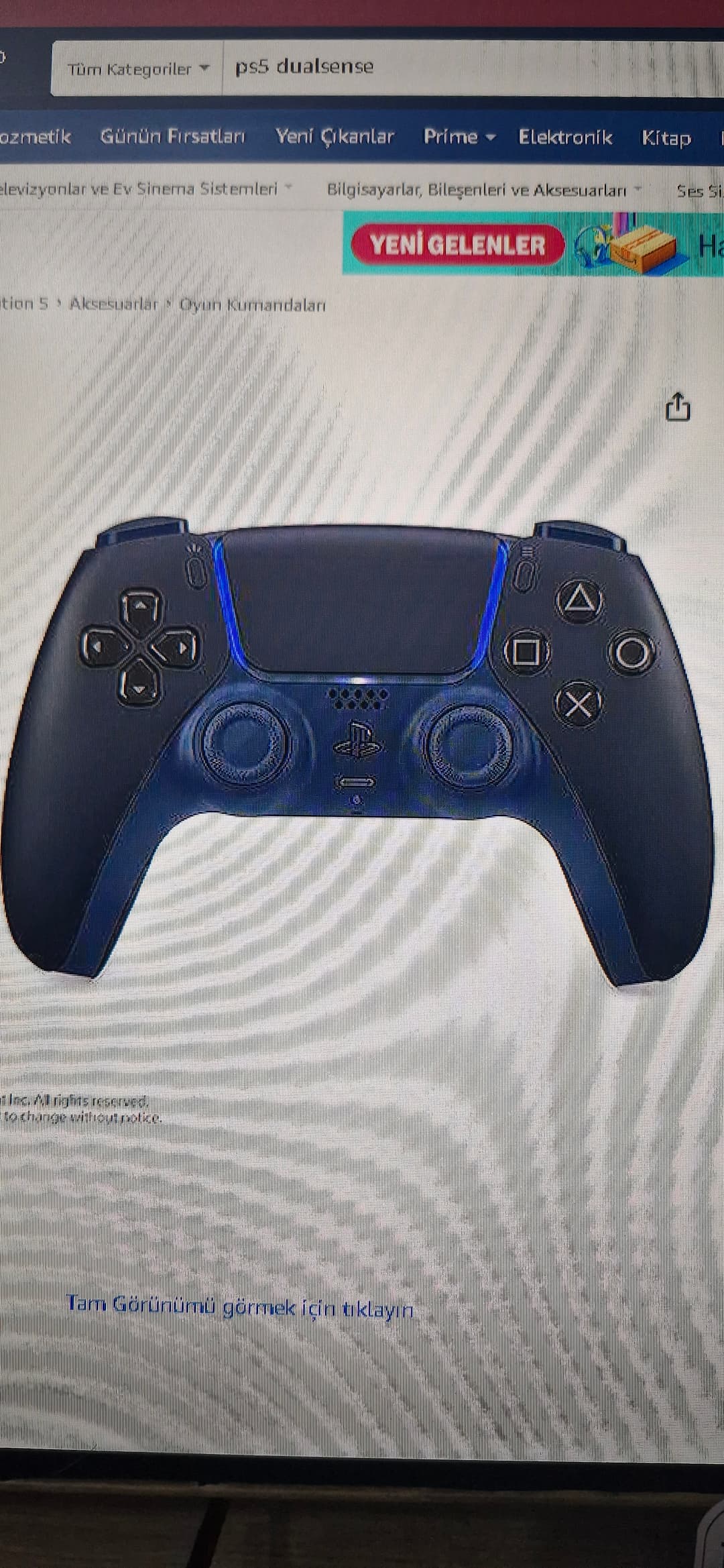 Sony PlayStation 5 DualSense Wireless Controller Oyun Kolu - DS Midnight Black v2 (Bilkom - Resmi Distribütör Garantili) : Amazon.com.tr