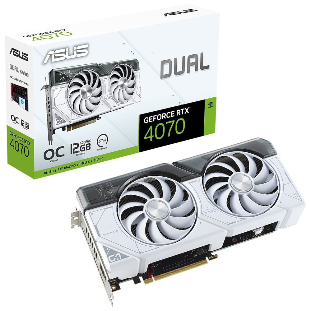 ASUS Dual GeForce RTX 4070 OC 12GB GDDR6X 192 Bit Beyaz DLSS 3 Ekran Kartı